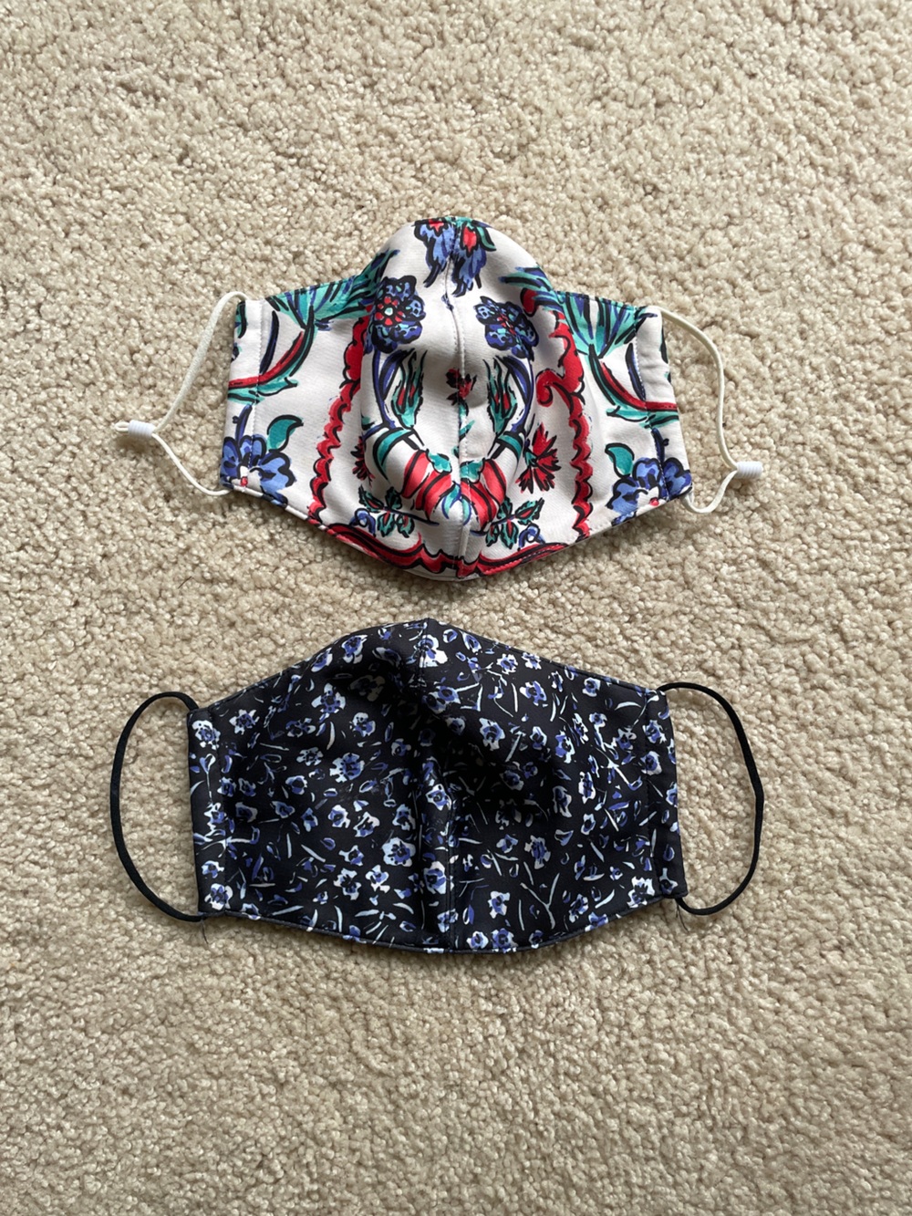 Floral Cloth Face Masks - Blue Floral & Multicolor Floral
